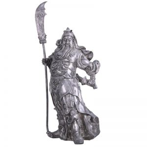 财神爺關公神像雕像純銀(yín)擺件(jiàn)