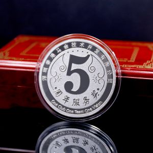 純銀(yín)紀念章(zhāng)定制(zhì)logo訂做(zuò)周年(nián)純金(jīn)紀念章(zhāng)