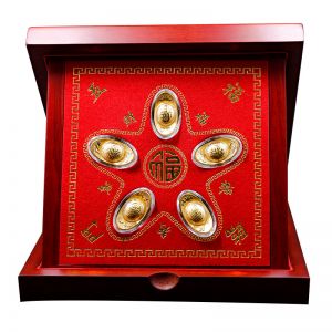 2020鼠年(nián)賀歲純金(jīn)禮品定制(zhì)金(jīn)元寶家(jiā)居擺件(jiàn)送領導長(cháng)輩新年(nián)商務禮品