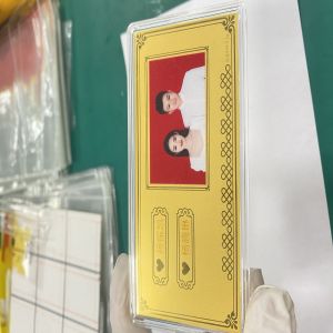 黃(huáng)金(jīn)婚書(shū)定制(zhì)足金(jīn)999 1/2/5/10克可(kě)定制(zhì)圖片姓名日(rì)期彩印