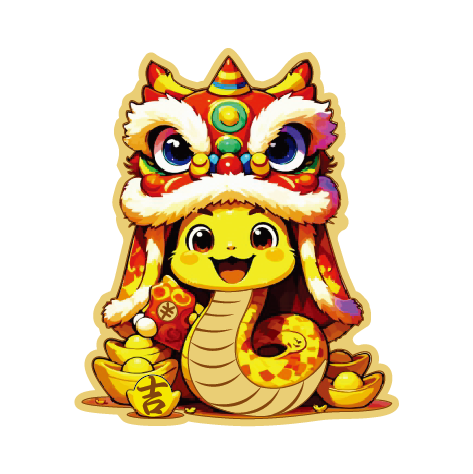 蛇年(nián)大(dà)吉足金(jīn)手機(jī)貼